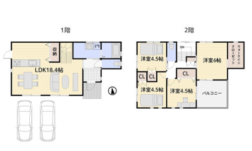 4LDK・96.88㎡・駐車スペース２台分あります！