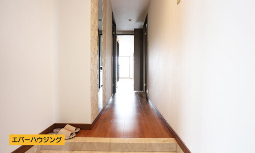 玄関からリビングへの通路。