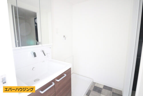 ２０２０年１月にリフォームにて交換済み。シャワー付きの洗面化粧台です。