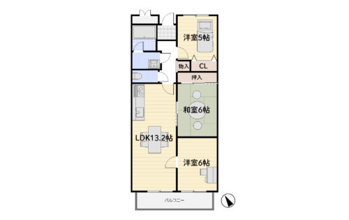 ３ＬＤＫ・69.27㎡/鉄筋コンクリート造８階建