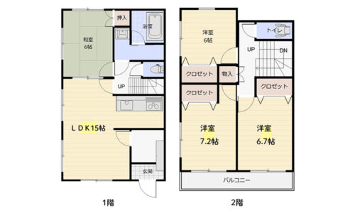 延床面積：97.2㎡　4LDK(間取)