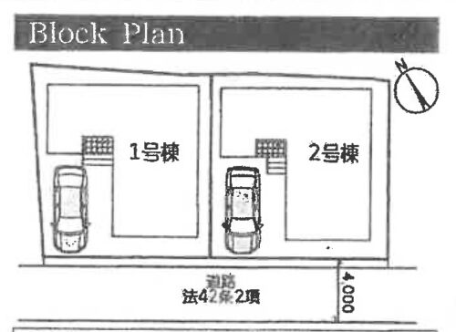 １号棟、２号棟の区画図です。