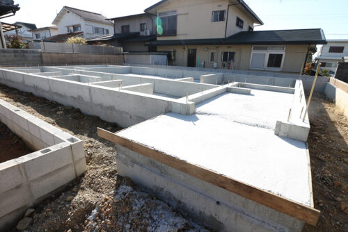 現地写真。2020年1月現在。基礎工事中写真です。