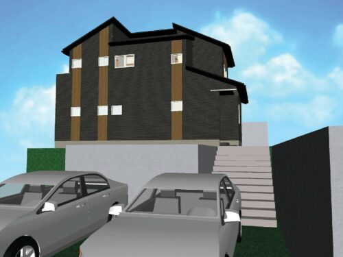 B号地参考プラン外観パース 参考金額：1721万円（税込）