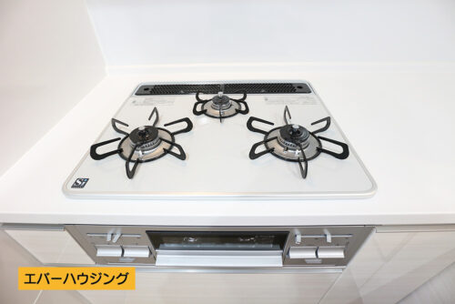 3口ガスコンロでお料理の幅が広がります♪